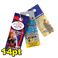 14pt UV Doorhangers