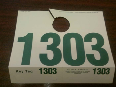 Auto Key Tag/ Claim Check #