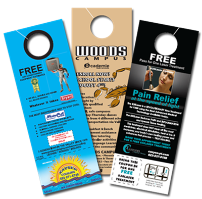 3 1/2" x 8 1/2" 14pt Matte/Dull Door Hangers