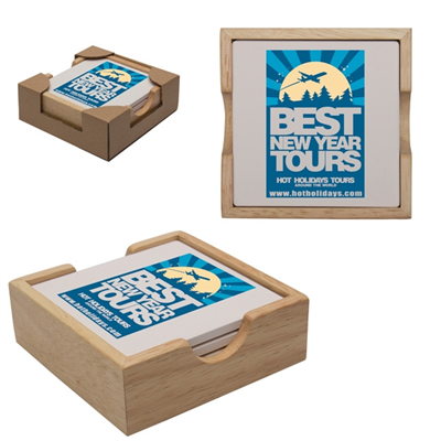 Promotional Absorbent Stone Coaster Set