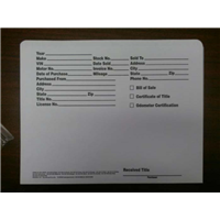 Auto Folder With Info Printed - White