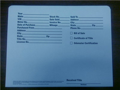 Auto Folder With Info Printed - Blue