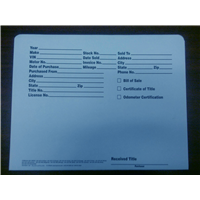 Auto Folder With Info Printed - Blue