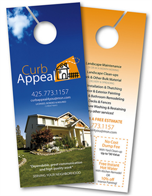 4 1/4" x 11" 14pt Matte/Dull Door Hangers