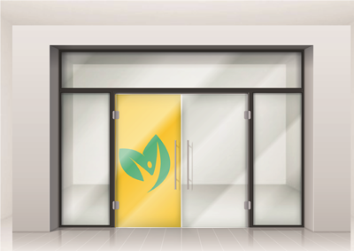 Storefront Single Door Vinyl