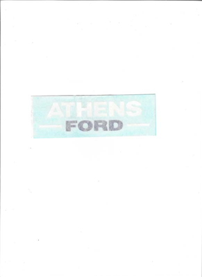 Auto Glass Sticker (White Athens)