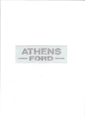 Auto Glass Sticker (Black Athens)