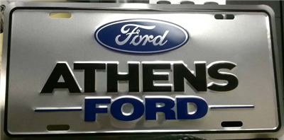 Auto License Plate Aluminium With Dealership Name